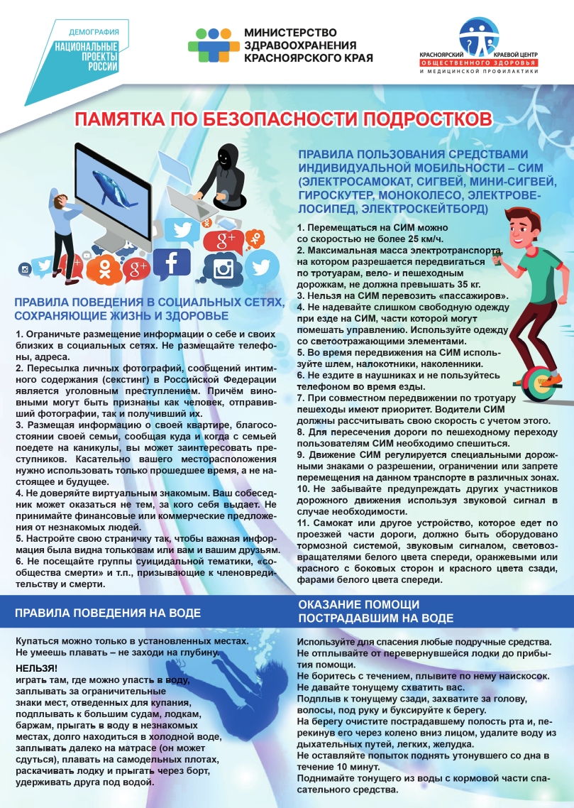 Памятка по уходу за подростком